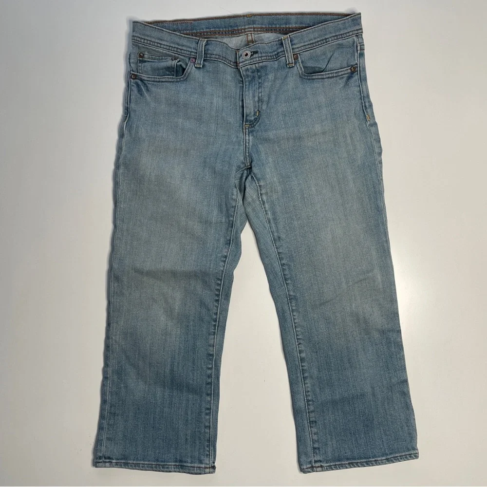 POLO‎ RALPH LAUREN Stretch Cropped Jean Womens 8 (32x22) Blue Stretch Straight